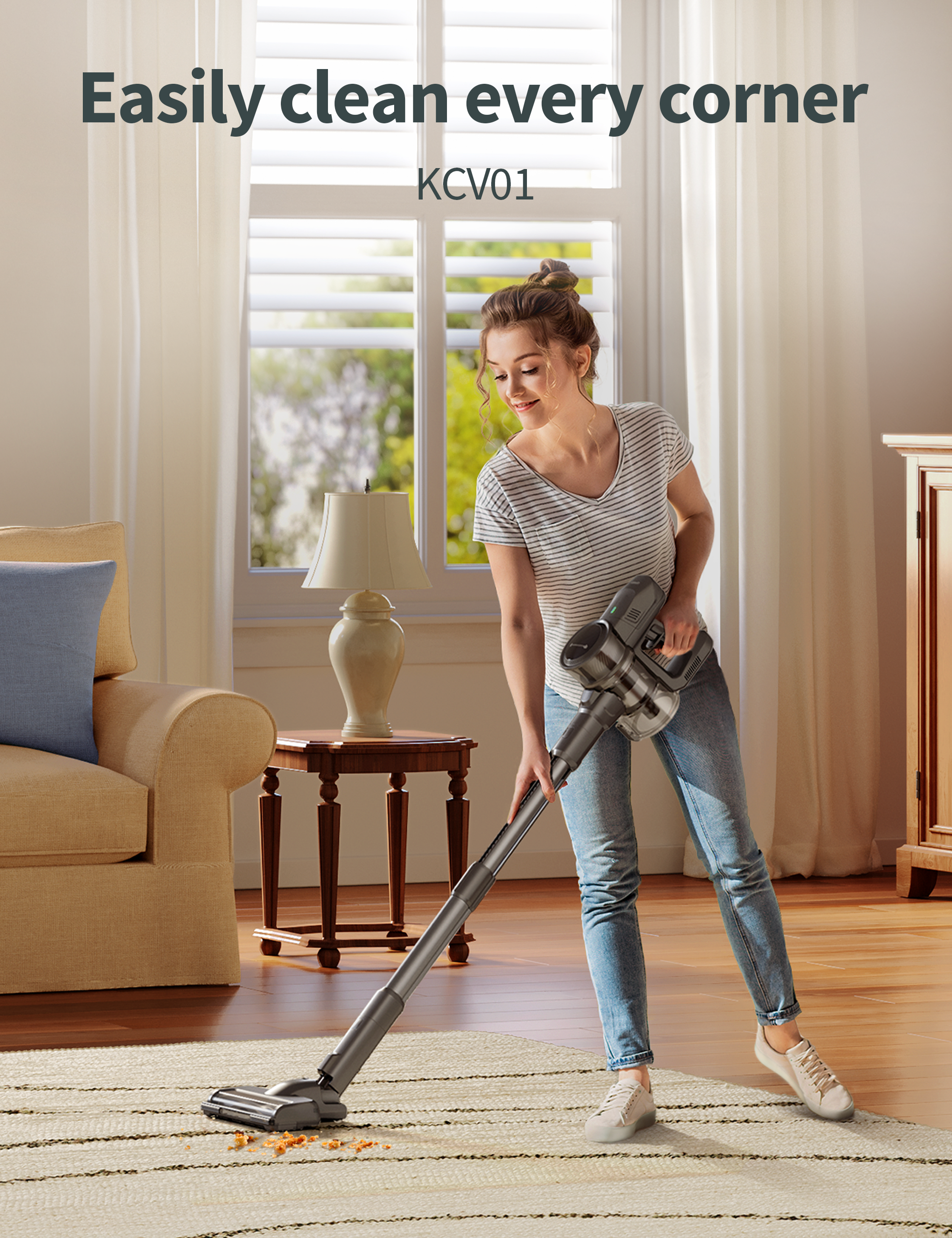 Kalado Cordless Vacuum & Extra  LED Floor Brush