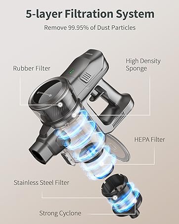 Kalado Cordless Vacuum & Extra HEPA Filter Replacement（2 Pack）